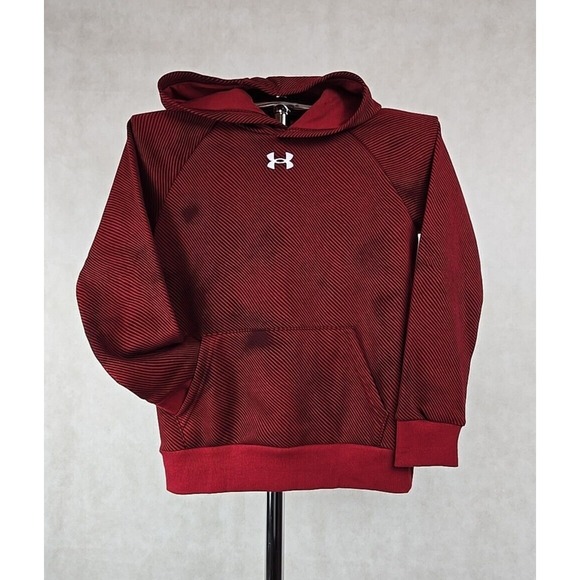 Under Armour Other - Under Armour Hoodie Boys Size Medium Pullover Hooded Sweatshirt‎ Logo Red NWT